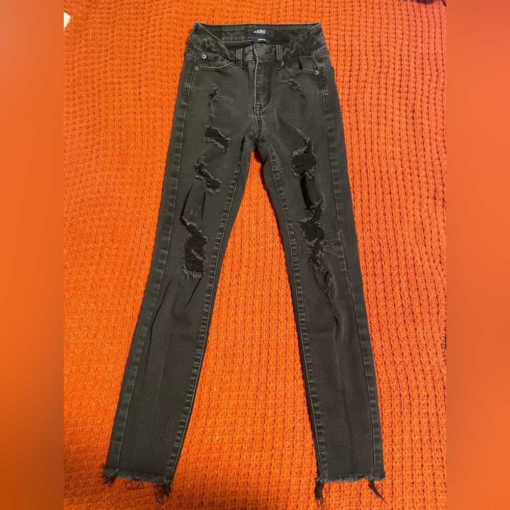 Black Ripped Jeans - Picture 2 of 3